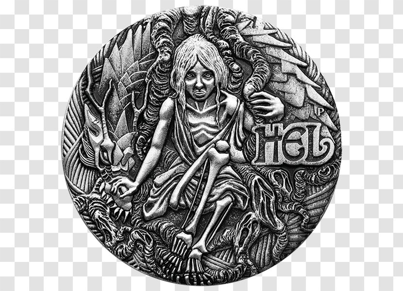 Perth Mint Hel Norse Mythology Goddess Loki - Monochrome Photography Transparent PNG