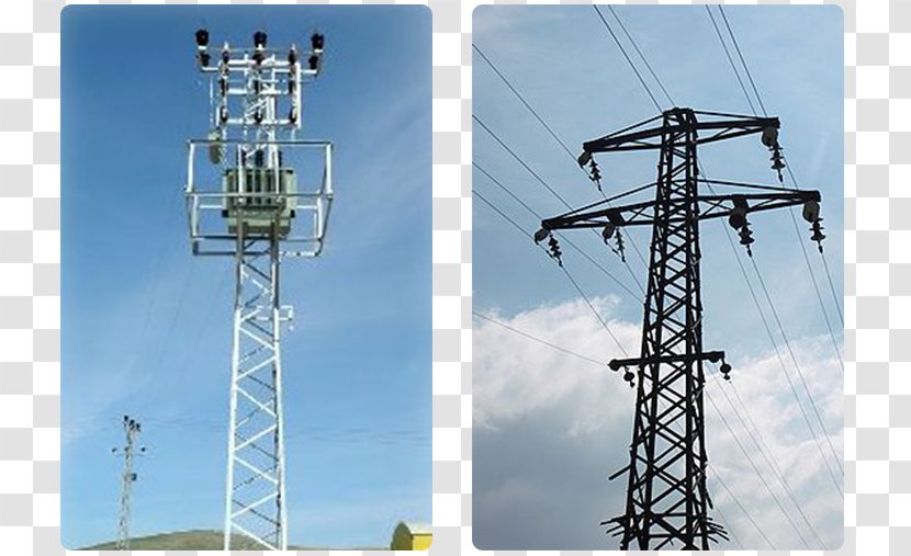 Electricity High Voltage Transmission Tower Tension Wires Overhead Power Line - Telecommunications Engineering Transparent PNG