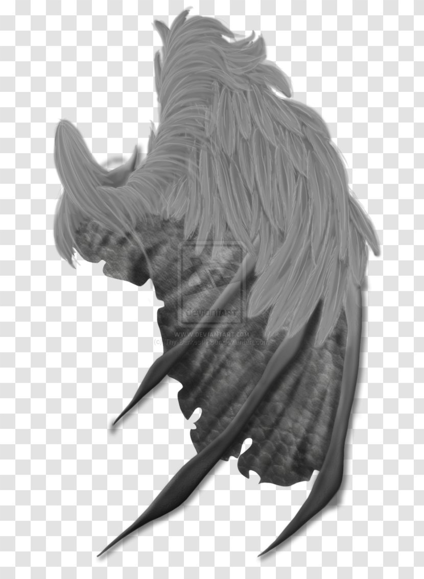 Drawing Demon Feather Angel - Fictional Character Transparent PNG