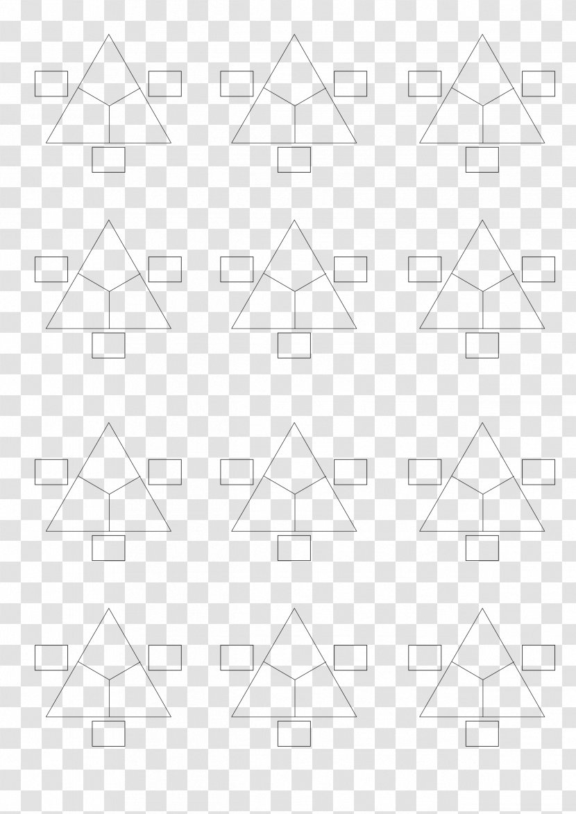 Point Angle White Pattern - Monochrome Transparent PNG