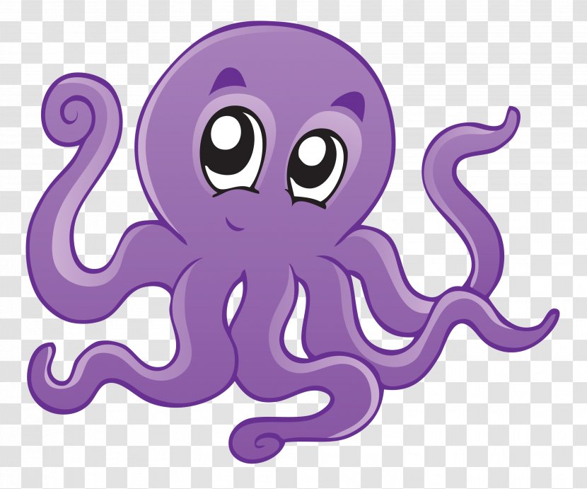 Octopus Cartoon Clip Art - Drawing Transparent PNG