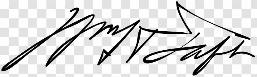 President Of The United States Signature Clip Art - Black And White Transparent PNG