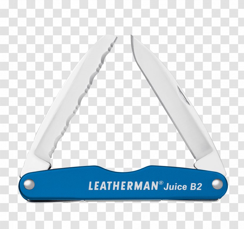Multi-function Tools & Knives Knife Leatherman Juice B2 Serrated Blade - Tool - Blue Transparent PNG