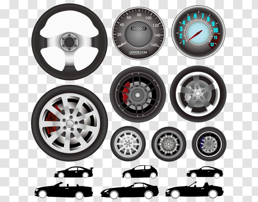 Car Steering Wheel Tire - Truck - Accessories Of Instrument Transparent PNG