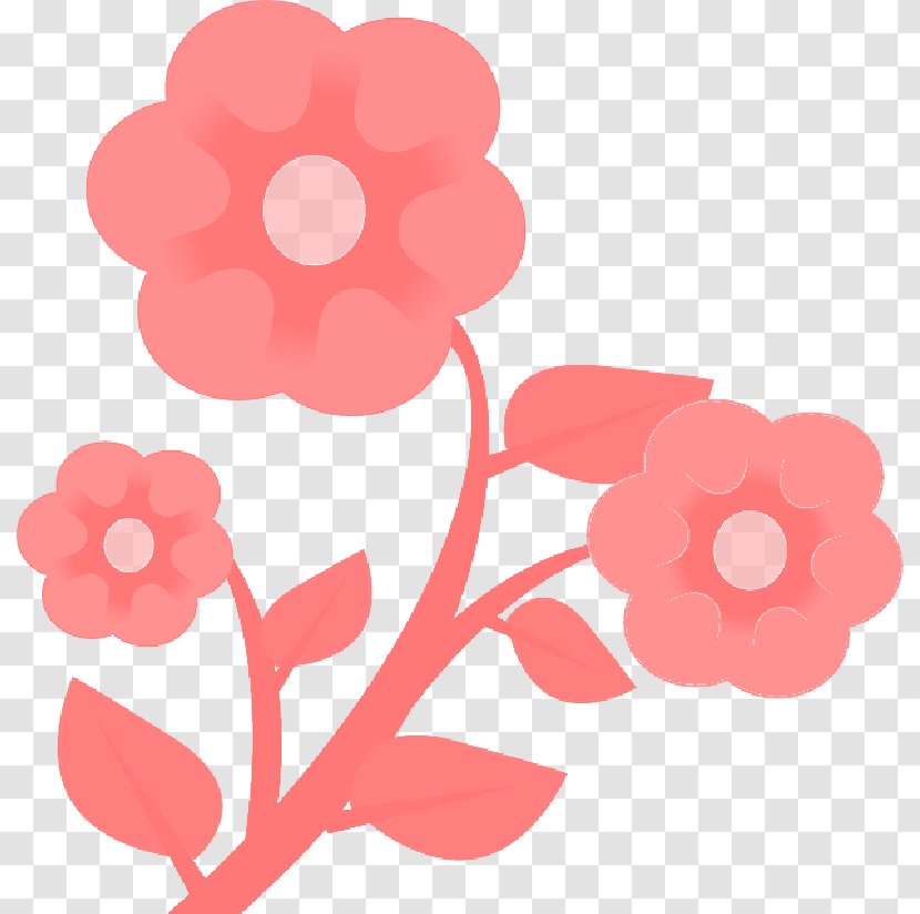 Clip Art Flower Vector Graphics Image Download - Pink Transparent PNG