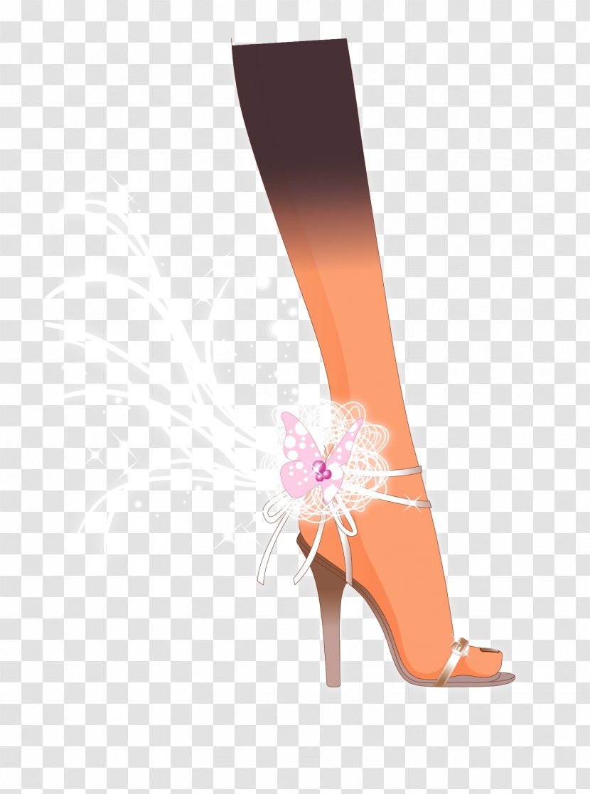 High-heeled Footwear Euclidean Vector Shoe Computer File - Tree - Hand-painted Heels Transparent PNG
