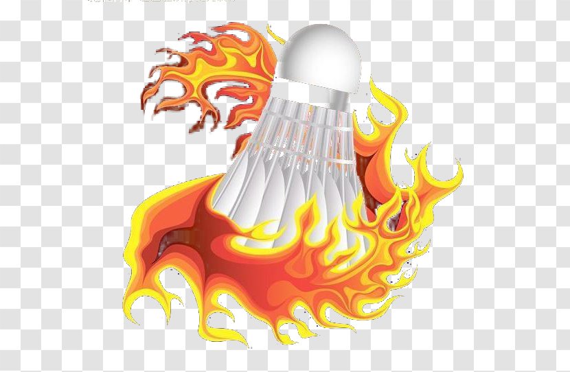 Badminton Fire Light - Yellow - A Ball Of Around Transparent PNG