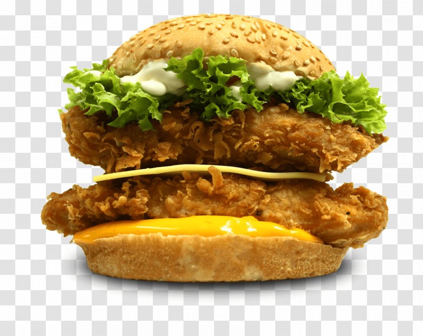 Cheeseburger Salmon Burger Hamburger Chicken Sandwich Breakfast - Bun Transparent PNG