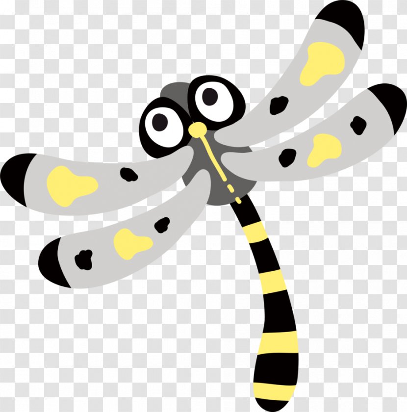 Butterfly Dragonfly Insect Bee Drawing - Wing - Black And Yellow Transparent PNG