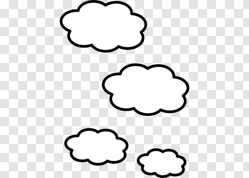 Clip Art Cloud Vector Graphics Image - Monochrome Transparent PNG