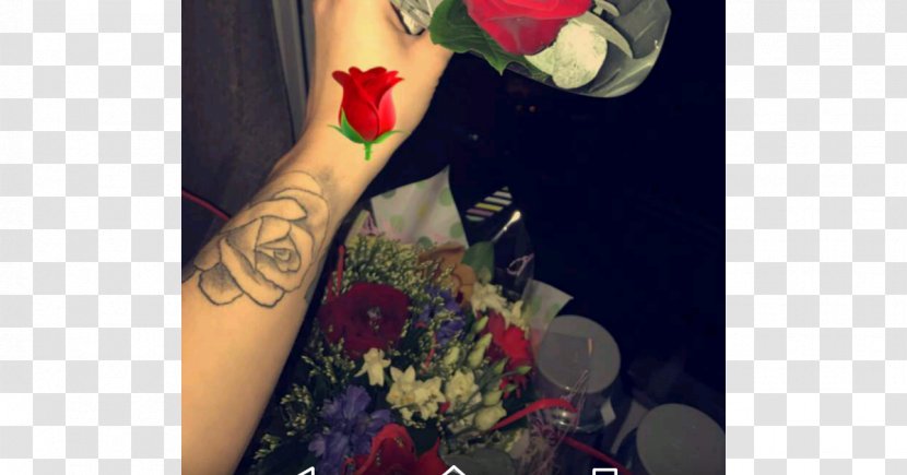 Finger Shoulder Tattoo - Snapchat Rose Transparent PNG
