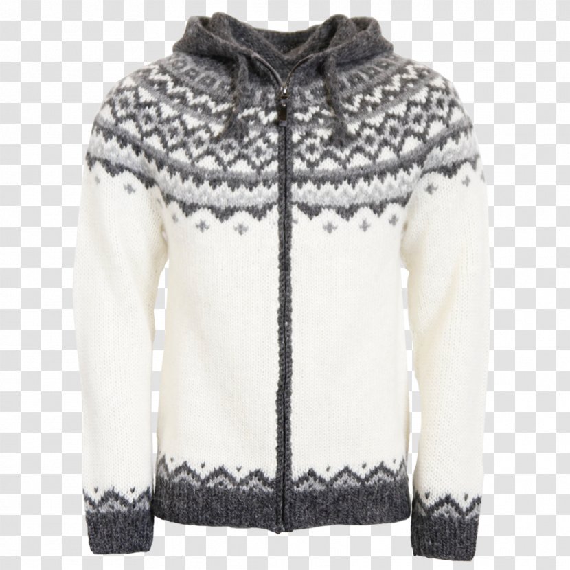 Sweater Hoodie Amazon.com Lopapeysa Cardigan - Crew Neck - Zipper Transparent PNG