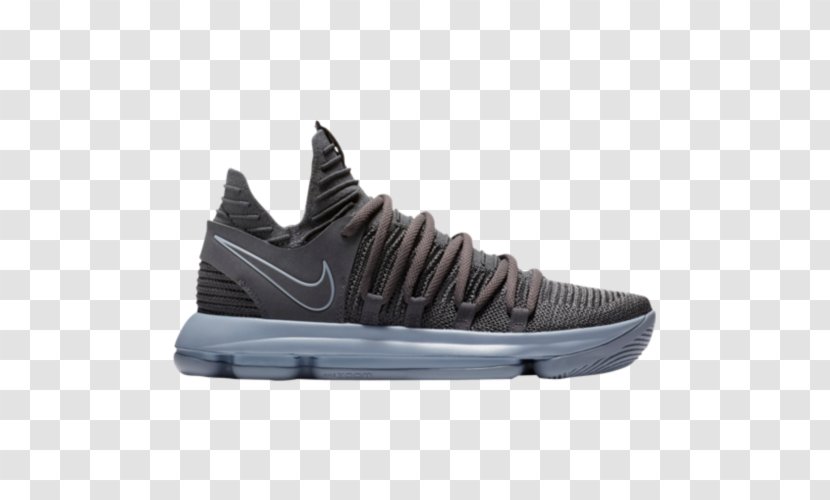 Nike Zoom Kd 10 KD Line Sports Shoes Dark Grey - Synthetic Rubber - New Transparent PNG
