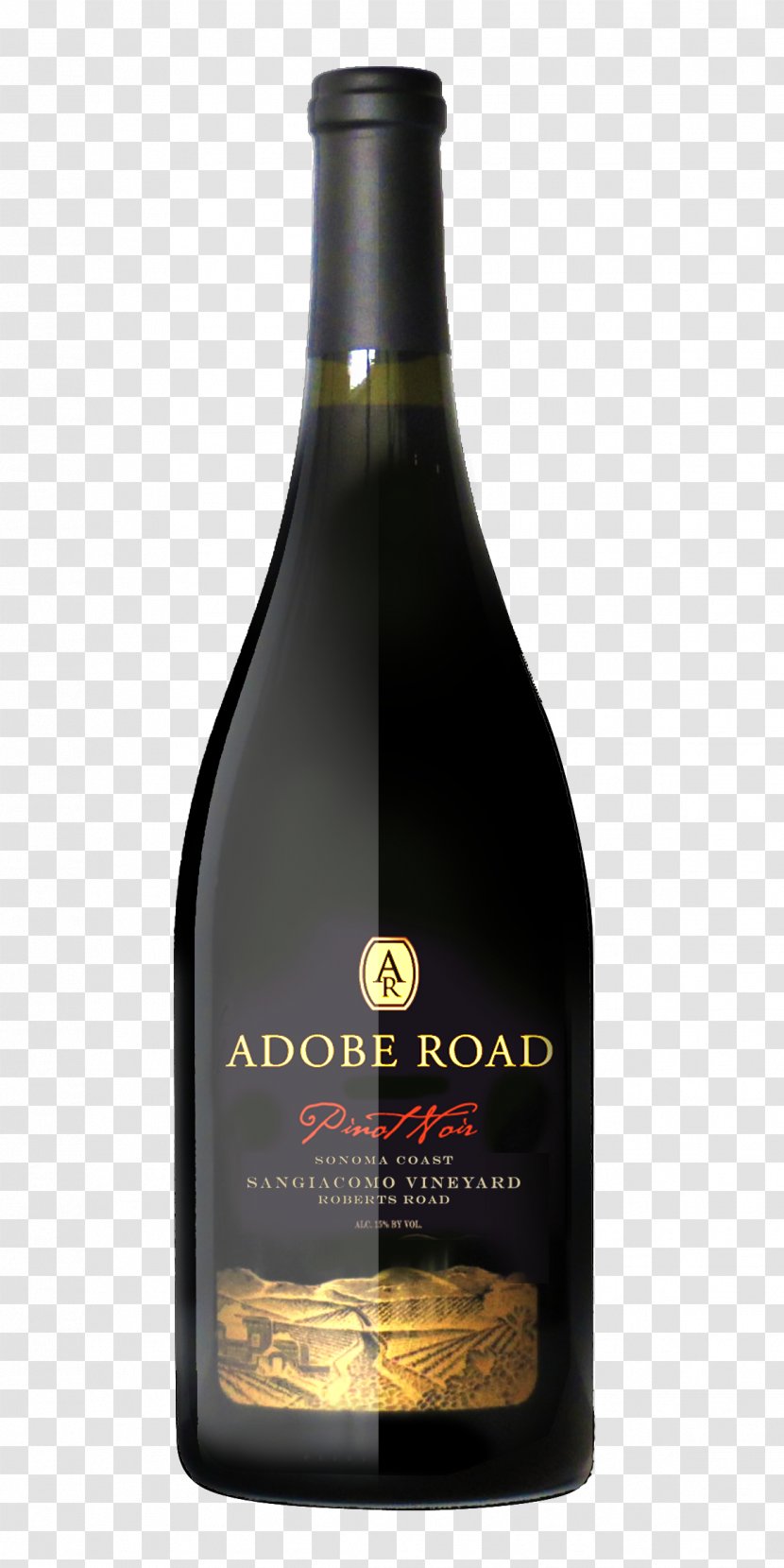 Liqueur Pinot Noir Adobe Road Winery Sonoma Coast AVA - Wine Transparent PNG