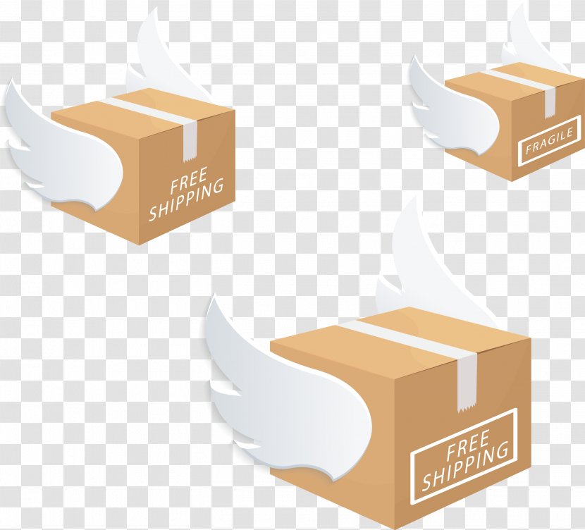 Paper Freight Transport Magento - Carton - Box Wings Transparent PNG