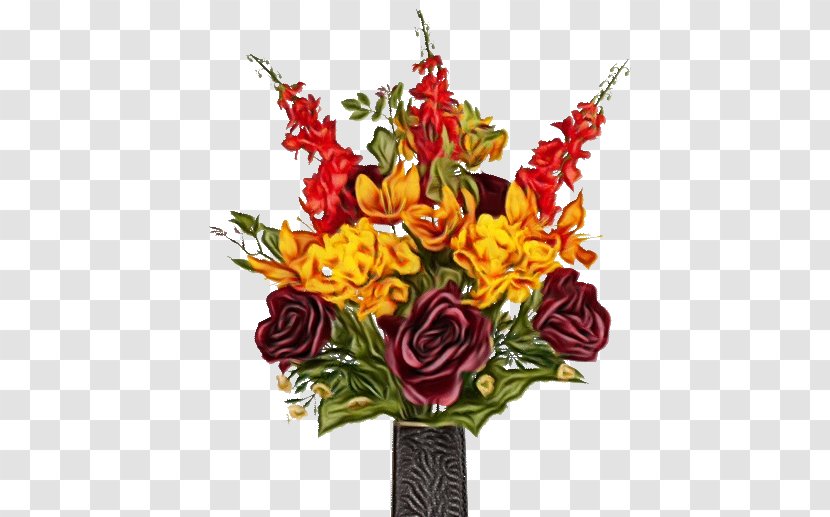 Red Watercolor Flowers - Bouquet - Wildflower Flowerpot Transparent PNG