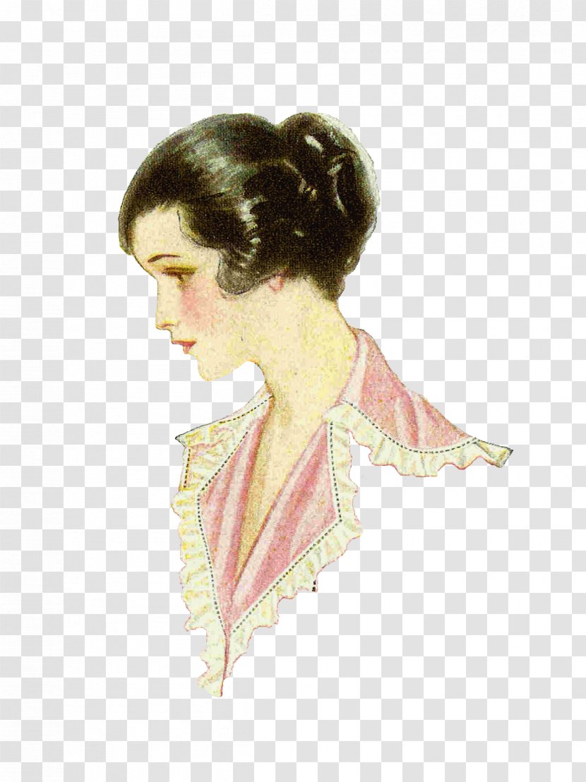 Hairstyle Woman Vintage Clothing Fashion Clip Art - Tree - Illustration Transparent PNG