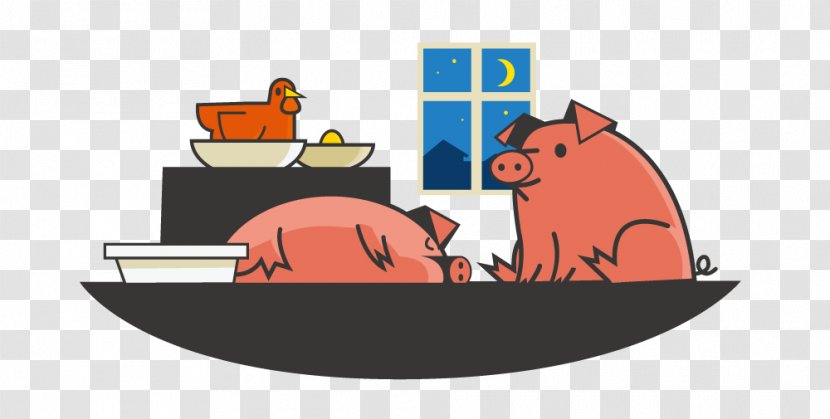 Domestic Pig Logo Illustration - Art - Vector Elements Transparent PNG