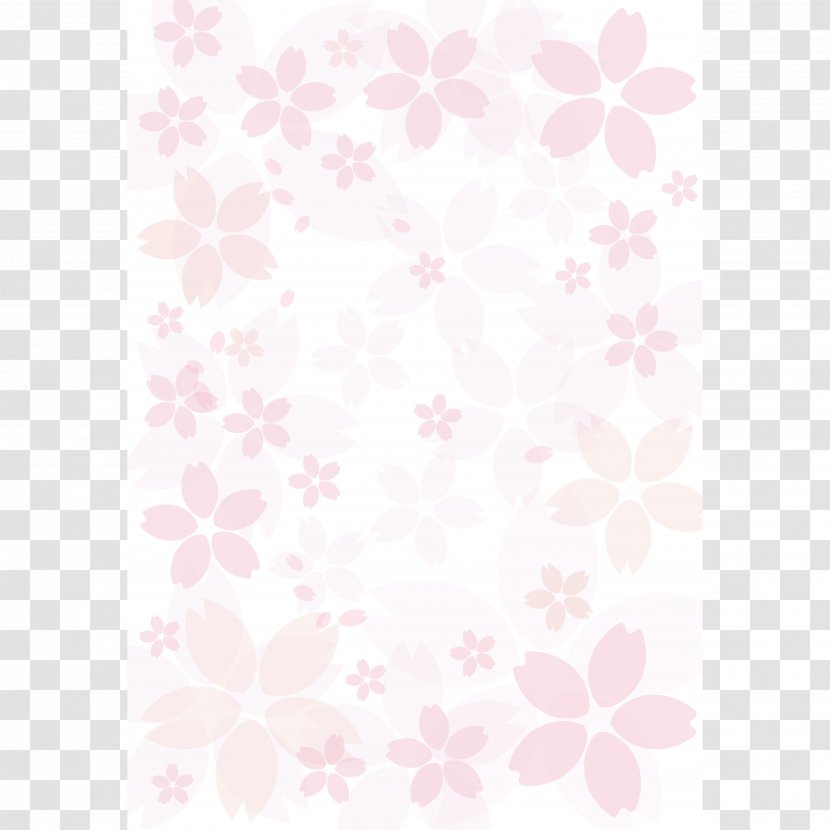 Petal Floral Design Cherry Blossom Pattern - White Transparent PNG
