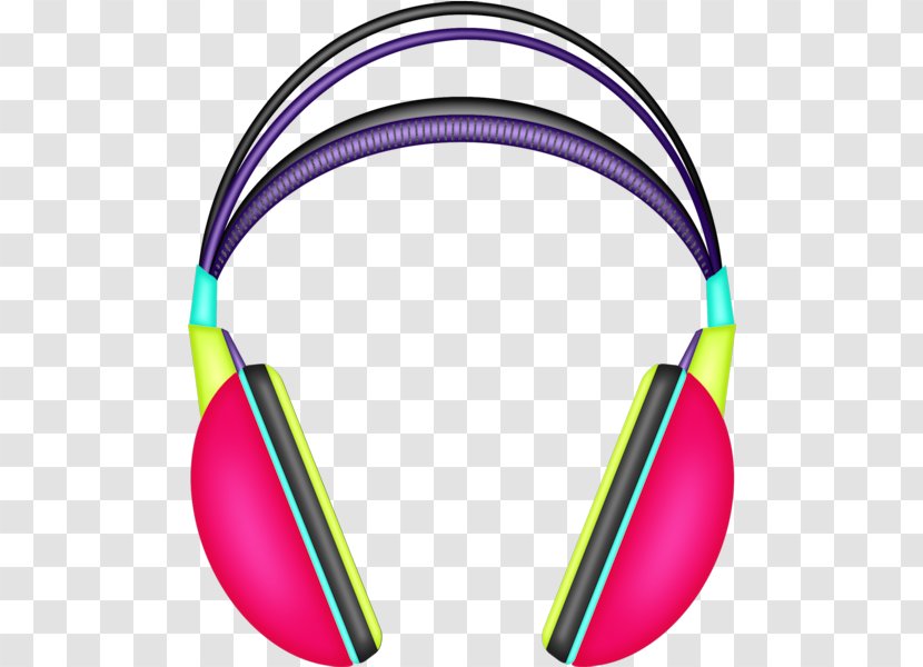 Headphones Yellow Clip Art - Colorful Transparent PNG