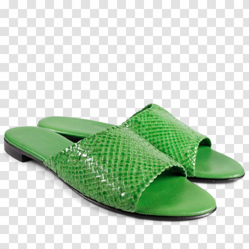 Slipper Flip-flops Shoe Mule Leather - Pistachio - Outdoor Transparent PNG