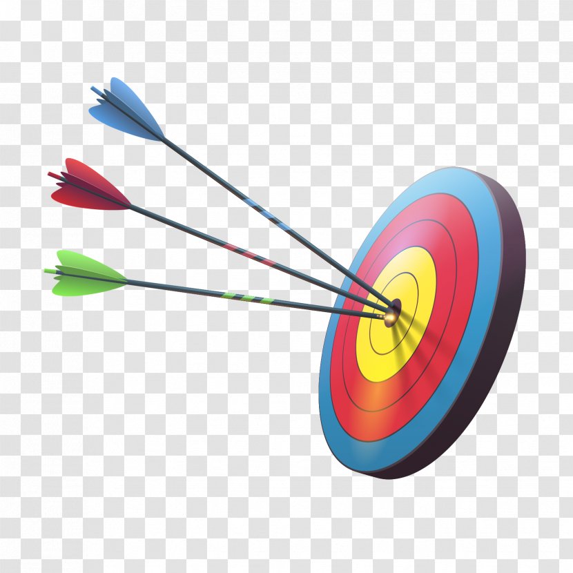 Target Archery Arrow Bullseye - Vector Dart Board Transparent PNG
