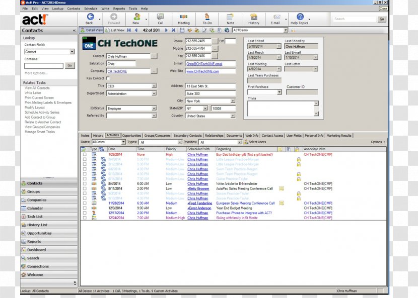 Act! CRM Computer Software Contact Manager Database Customer Relationship Management - Text Transparent PNG