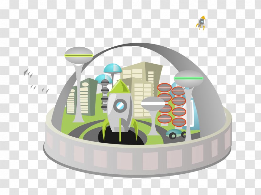 Futurism Skyline Clip Art - Windy City Flat Element Transparent PNG