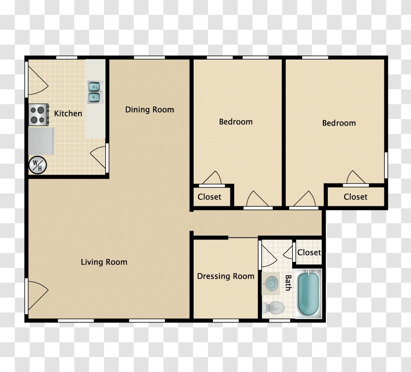 Floor Plan House Design - Media - Mediterranean White Bathroom Ideas Transparent PNG