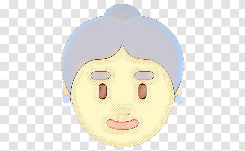 Face Head Cartoon Nose Yellow - Retro - Smile Snout Transparent PNG