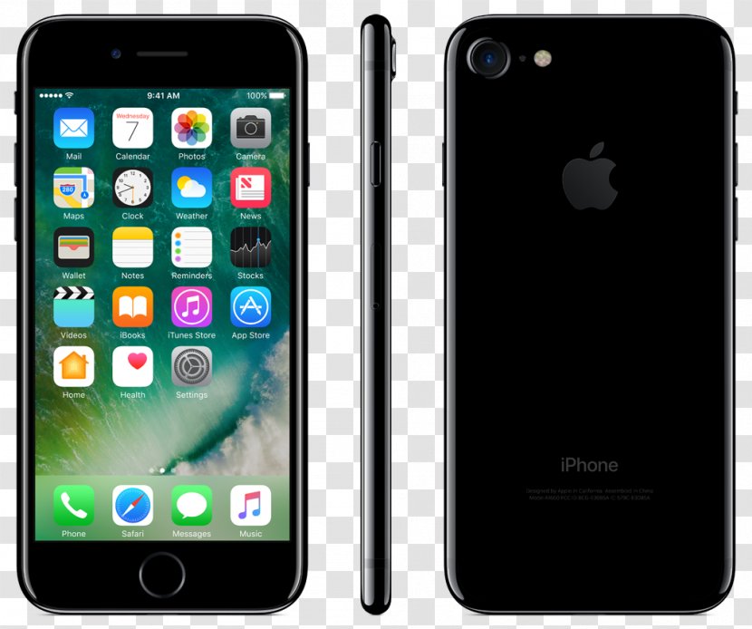 IPhone 7 Plus Apple Telephone Black AT&T - Iphone Transparent PNG