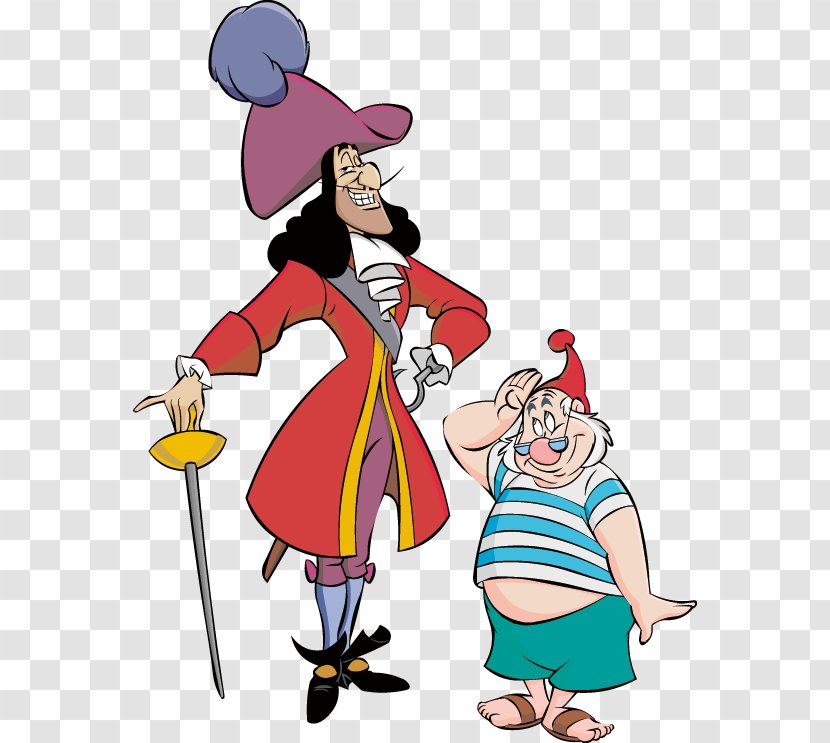 Captain Hook Peter Pan Tinker Bell Wendy Darling Smee - Clown Transparent PNG
