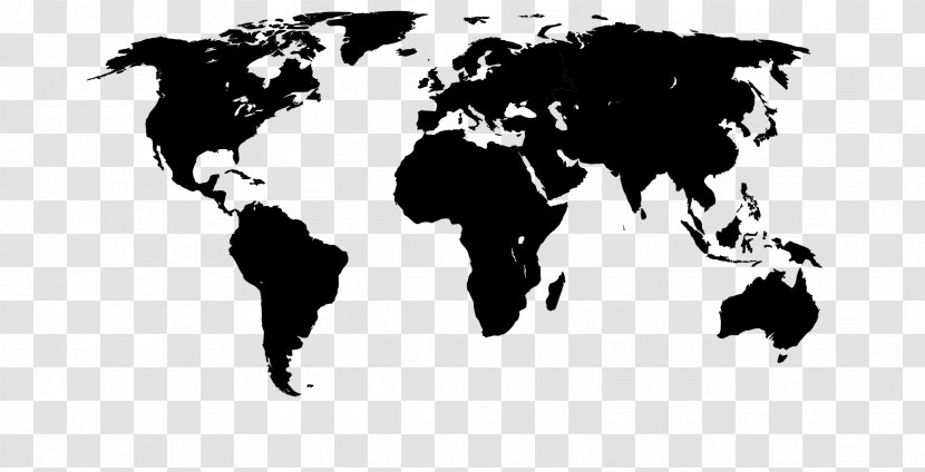 World Map Clip Art - Wikimedia Commons - Mapblackandwhite Transparent PNG