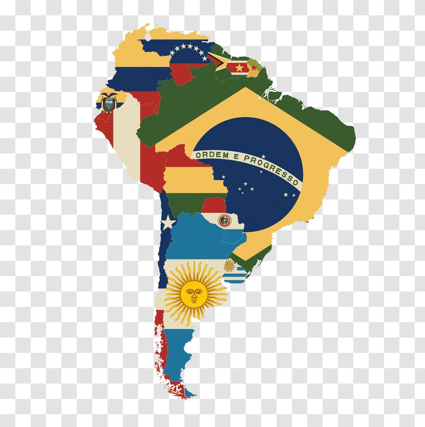 South America Flag Mapa Polityczna - Border Transparent PNG