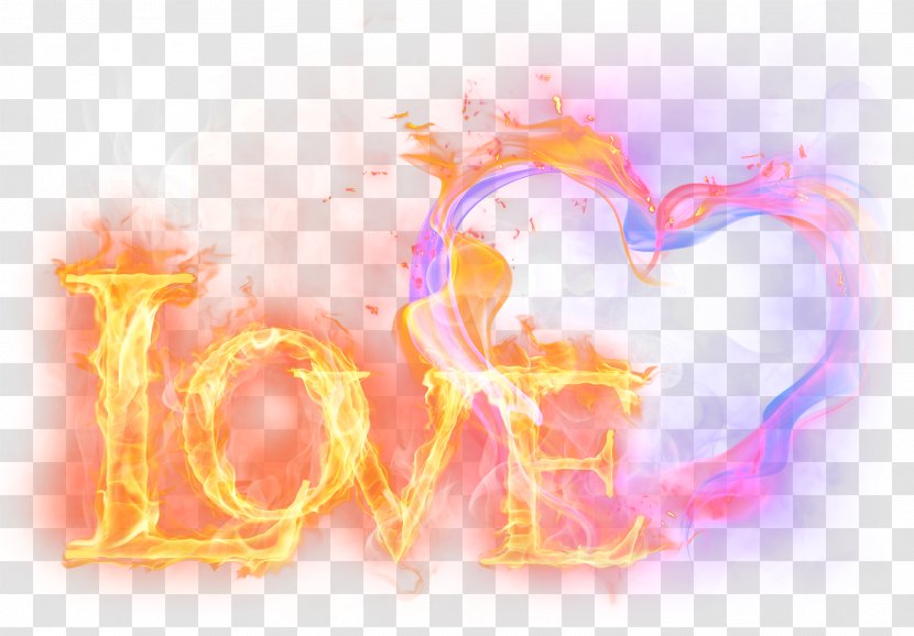 Love Fire Flame Heart - Cartoon - LOVE Transparent PNG