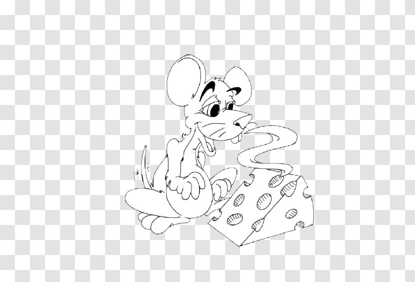 Computer Mouse Drawing Cartoon - Frame - Hand-painted And Cheese Transparent PNG