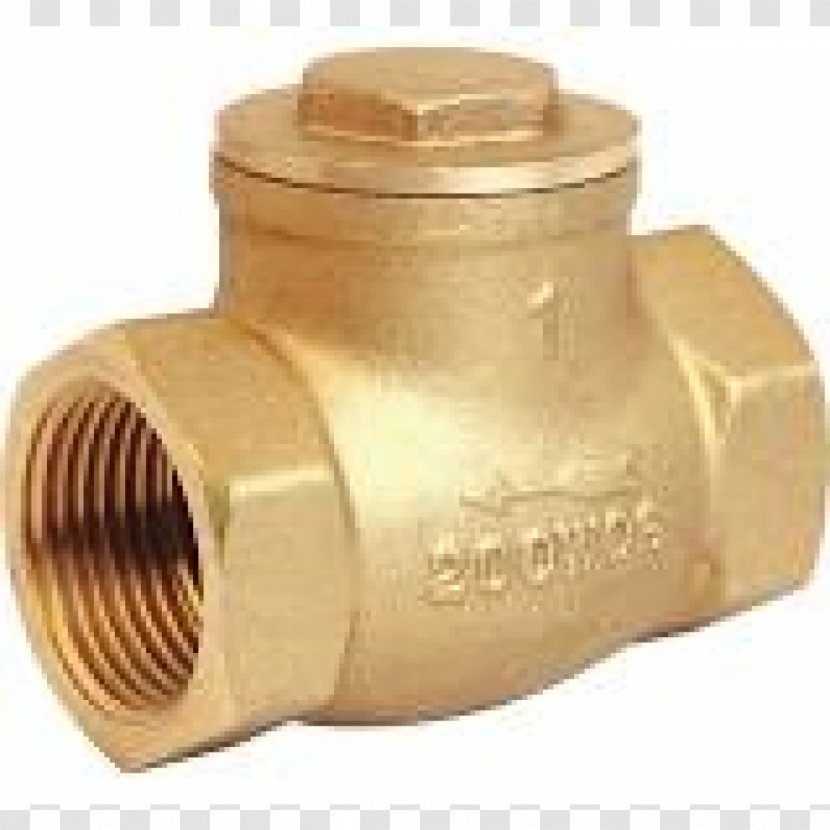 Check Valve Brass Ball National Pipe Thread - Metal Transparent PNG