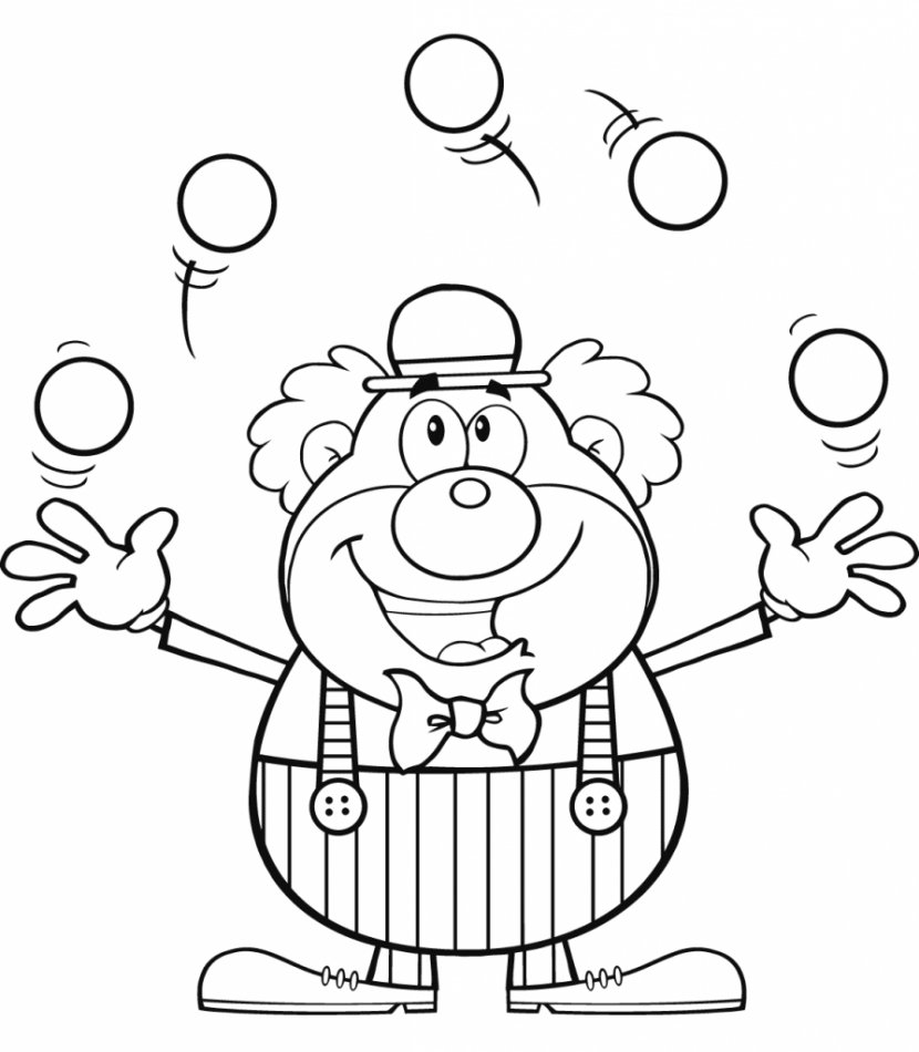Clown Cartoon Black And White Royalty-free Drawing - Silhouette - Juggling Transparent PNG