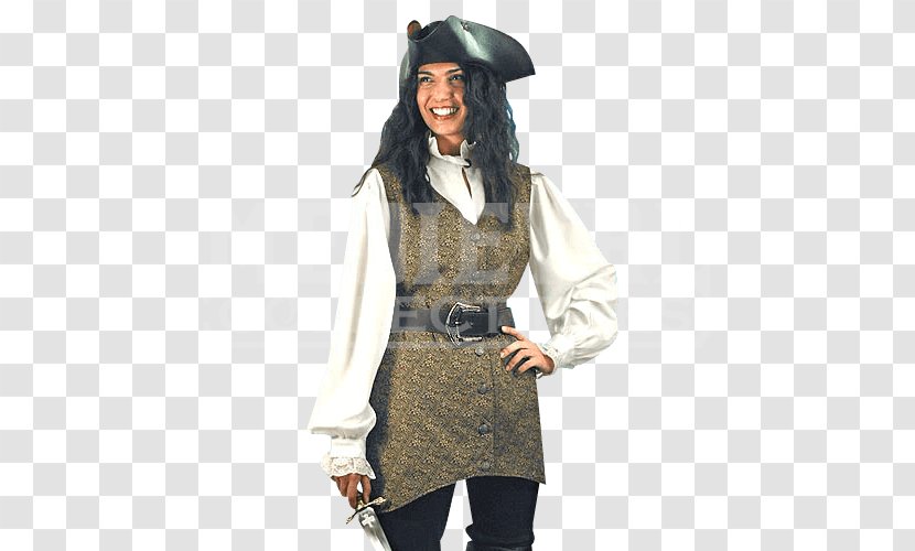 Mary Read Lady Pirata T-shirt Costume Clothing - Blouse - Fashion Waistcoat Transparent PNG