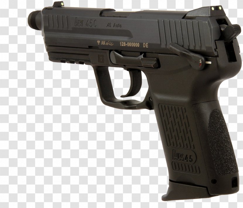 Heckler & Koch HK45 .45 ACP USP Pistol - Airsoft Gun - Handgun Transparent PNG