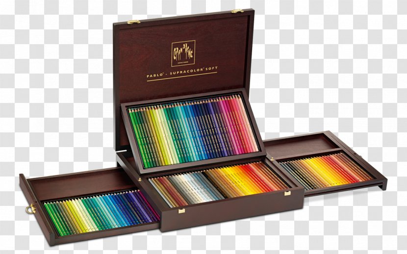 Caran D'Ache Colored Pencil Wooden Box - Ballpoint Pen Transparent PNG