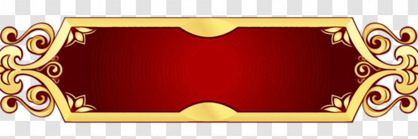 Gold Banner - Yellow - Table Flag Transparent PNG
