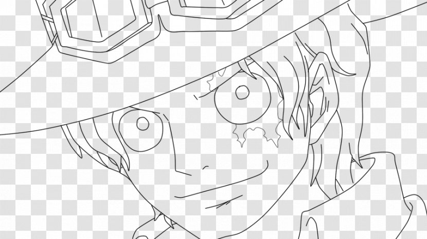 Line Art Monkey D. Luffy Drawing Sabo One Piece - Flower Transparent PNG