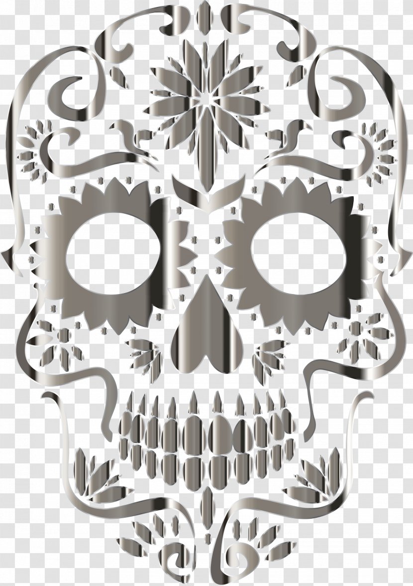 Calavera Mexican Cuisine Day Of The Dead Skull Clip Art - Drawing Transparent PNG