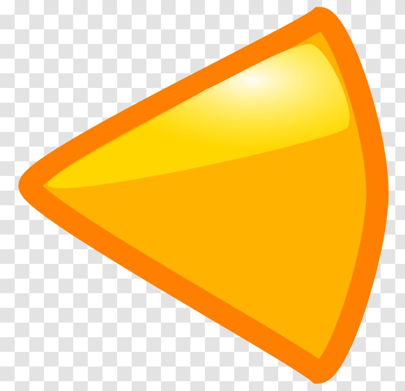 Arrow Triangle - Yellow Transparent PNG