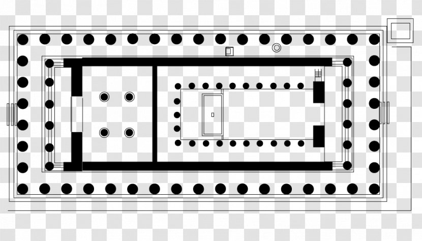 Parthenon Temple Floor Plan House - Cartoon Transparent PNG