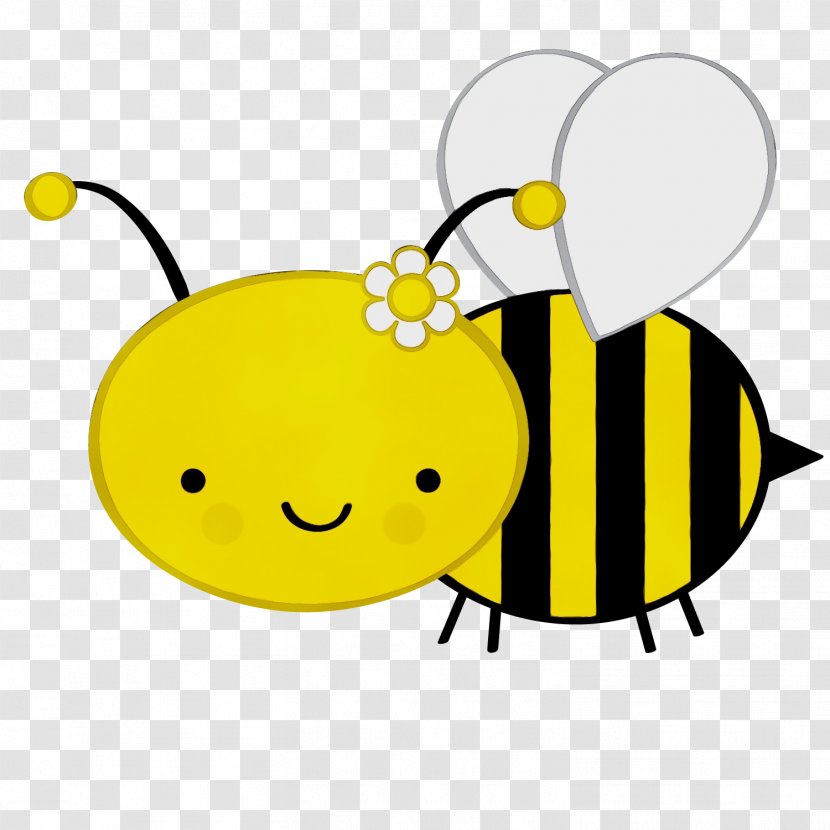 Bee Background - Watercolor - Happy Smile Transparent PNG