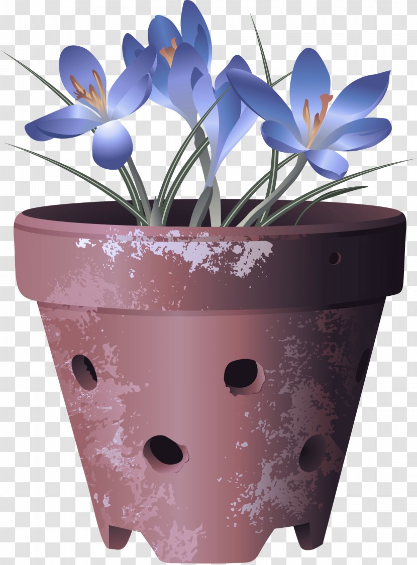 Flowerpot Flower Plant Petal Flowering - Tulip - Crocus Transparent PNG