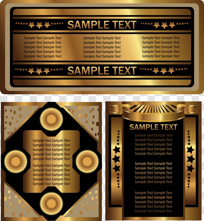 Download Clip Art - Gold - Bottle Stickers Vector Transparent PNG