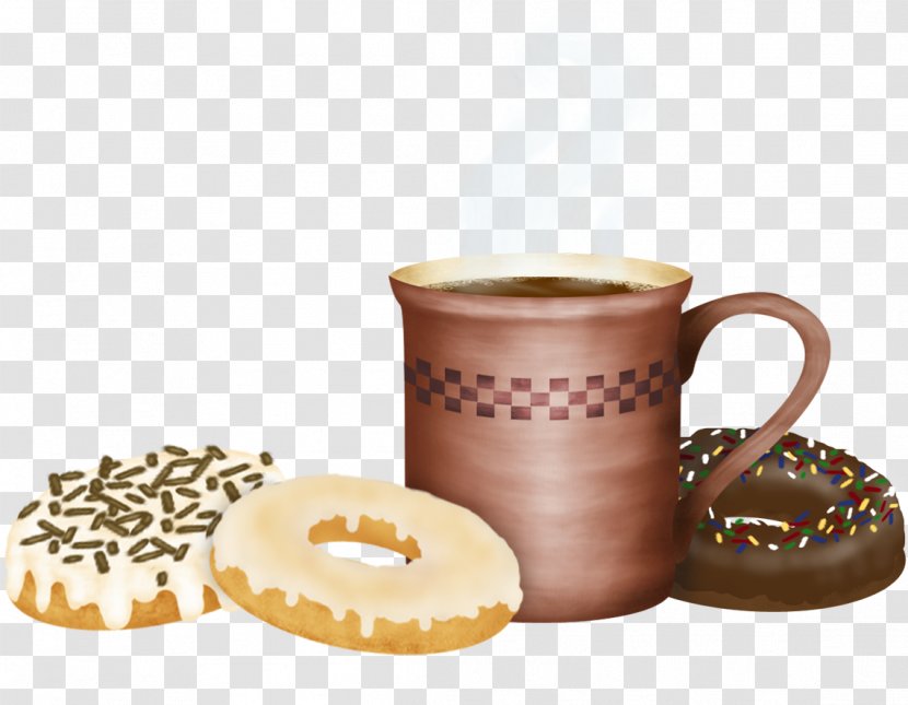 Coffee And Doughnuts Donuts Cup Transparent PNG